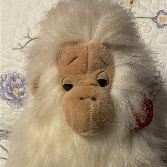 Vintage Ty Large Stuffed White Gorilla-name is  Jack - Picture 2 of 7